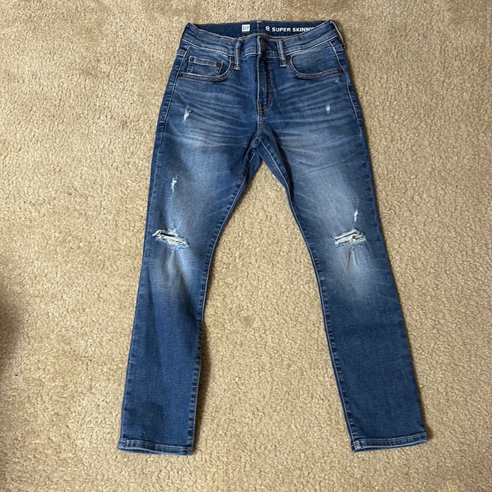 Distressed GAP Denim Jeans Boys 8